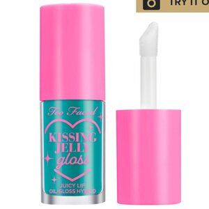 Too Faced Kissing Jelly Hydrating Lip Oil Gloss- Sweet Cotton Candy